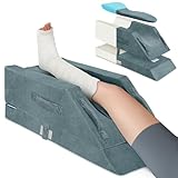 KingPavonini Almohada ajustable para elevar las piernas, almohada de cuña de espuma viscoelástica (una sola pierna)