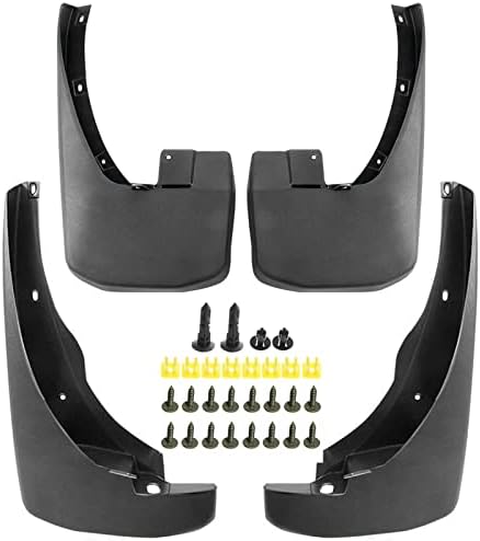 A-Premium Set of 4PCS Mud Flaps Splash Guards Mudguards Mudflaps with Hardware Accessories Compatible with Nissan Frontier 2005-2022 2023 Pickup, Black Color, Front and Rear (Driver & Passenger Sides)
