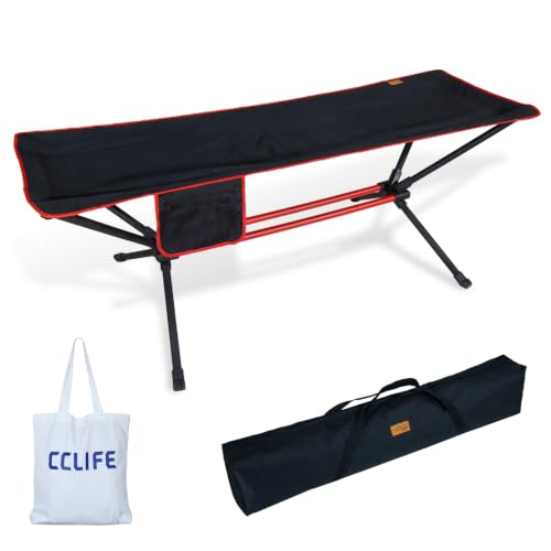 CCLIFE Camping Hängematte mit Gestell bis 80 kg (Schwarz)