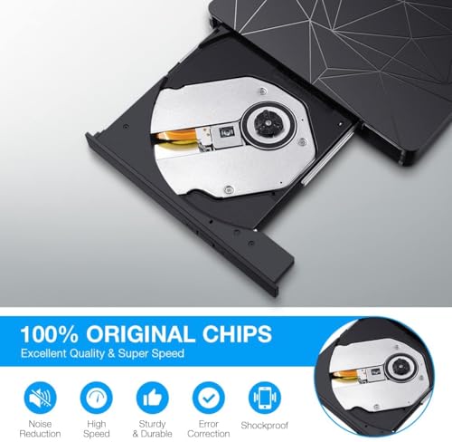 Unidad Externa CD DVD Tipo C y USB 3.0 Slim Portátil miniatura 5