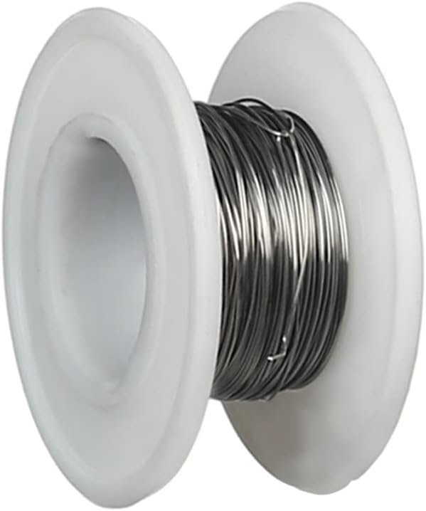 Bettomshin,Heating Element Coil Wire Resistance, Wire Furnace Heater Wire Cr20Ni80 Silver Heat-resistant Wire Length 10m/32.8ft,1Pcs