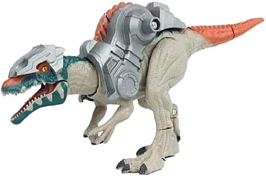 De-Lite 2025 Action Figures Soft Touch Vinyl Plastic Collectible Model Toys… (Spinosaurus Trex Armor Dinosaur World Rebirth Collection Figure Super Deluxe Articulation, 30 cm Long)