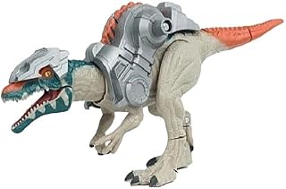 De-Lite 2025 Action Figures Soft Touch Vinyl Plastic Collectible Model Toys… (Spinosaurus Trex Armor Dinosaur World Rebirth Collection Figure Super Deluxe Articulation, 30 cm Long)