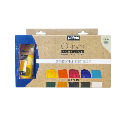 Image of PEBEO Pebeo-Origin Acrylics-Essential Set 10x60 ml, 10-Colour Assortment