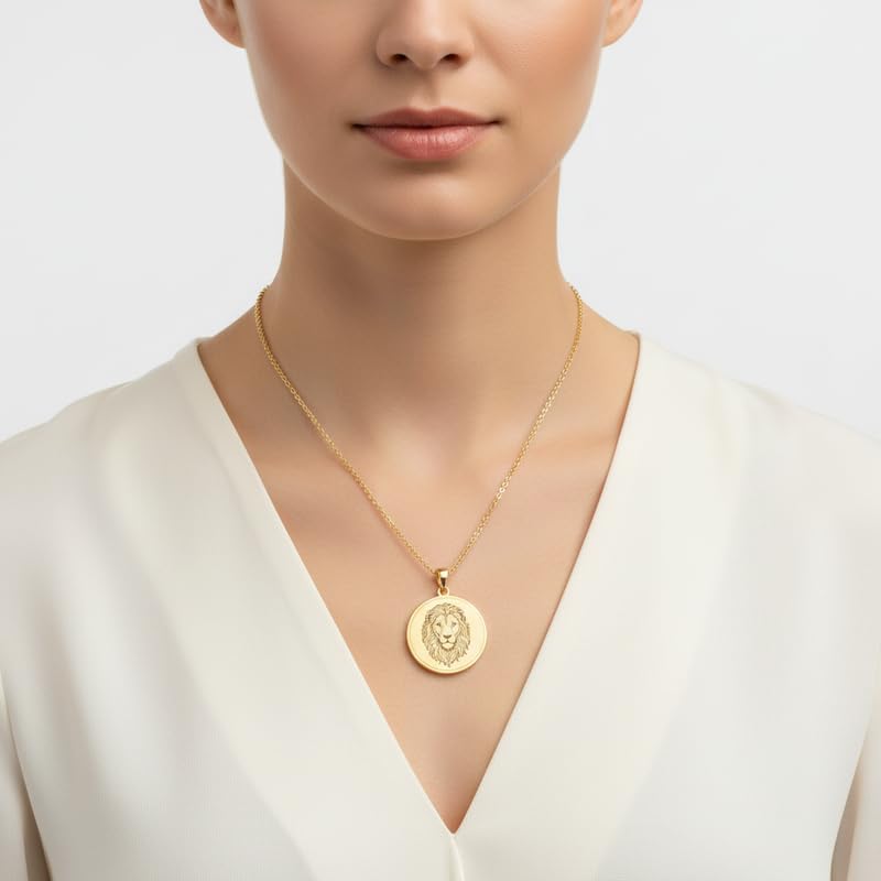 Collier lion fait main en argent doré, le cadeau idéal pour marquer les esprits