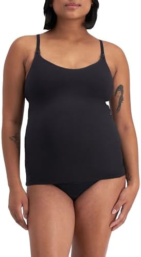 Bonds Women's Damn Dry Milk Leaks Scoop Cami, Black (1 Pack), 16