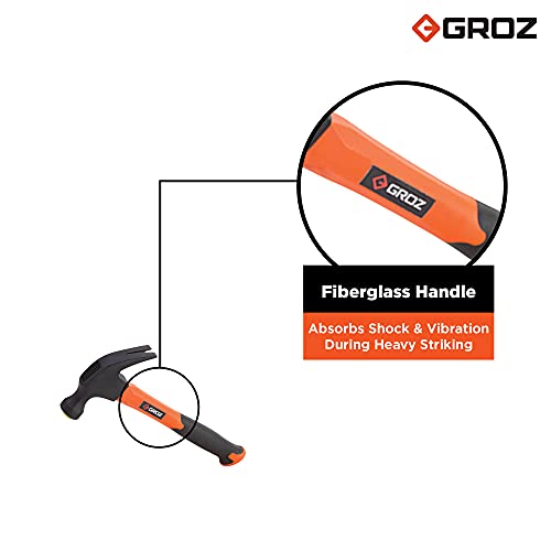 Groz Claw Hammer 450gms, 12 Inch Handle - Image 5