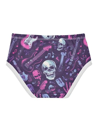 ZZKKO Purple Rock Style Electric Guitar Girls Underwear Toddler Panties for Girls Comfort Brief Size 2-8T2