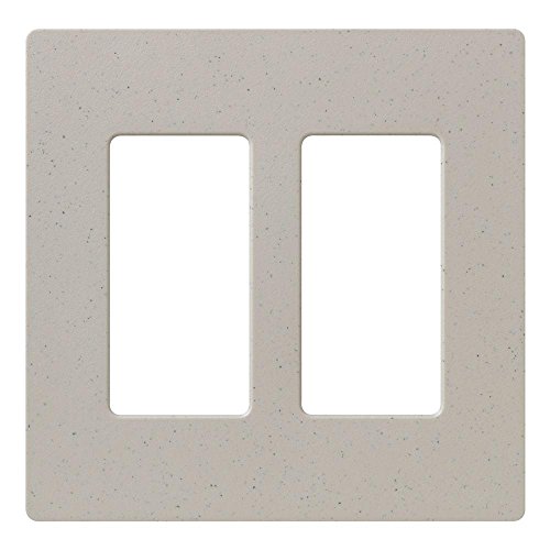 Image of Lutron Claro 2 Gang Decorator /Rocker Wallplate, Satin, Stone (1-Pack) | SC-2-ST