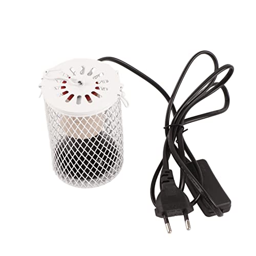 Pssopp Emettitore di Calore in Ceramica 100 W Lampada anticalcare per rettili Lampada per Riscaldamento a infrarossi Lampada per riscaldatore per Lucertola Serpente Acquario(欧规)