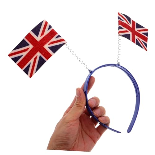 Bandeau cheveux Union Jack confortable anti mal de tête pour fille