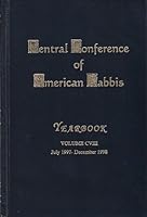 The Central Conference of American Rabbis Yearbook 0881230901 Book Cover