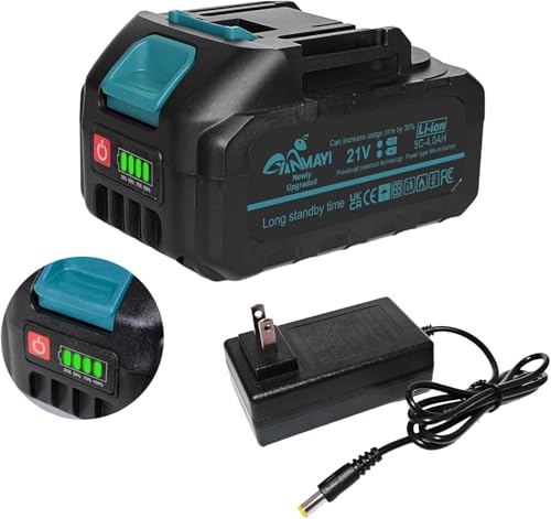 YINMAYI 21V 4.0Ah Battery with Charger & LED Display for Electric Tools