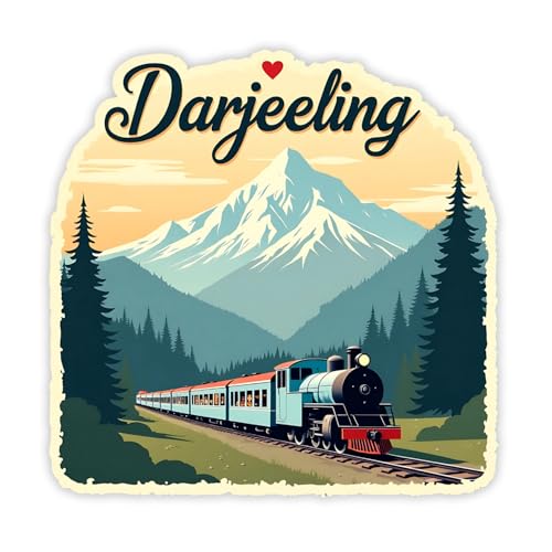 Image of Naxon Darjeeling City Theme Souvenir Wooden Fridge Magnet for Refrigerator - Printed Fridge Magnet for Kitchen & Home Decor | Perfect Souvenir Gift | Size 3x3 in | Pack of 1