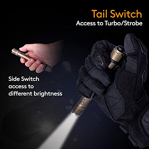 Rovyvon H3 Pro 600 Lumens Usb C Rechargeable Penlight Flashlight, Dual Power Source Slim Edc Pen Light Flashlights, Compatible With The Normal Aa Battery, Novel Christmas Gifts For Family Or Friends #TOP2