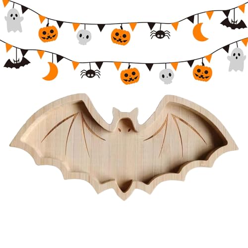 Lembeauty Platos de Madera Maciza,Bandeja Decorativa de Madera - Bandeja decorativa para servir - Bandeja de mostrador de material de pino para pizza, galletas, queso, pizza, pan y carne