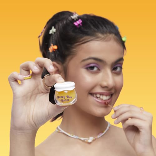 Image of HEY TEEN Honey Bee Lip Balm Pack of 2 | Red Honey, Shea Butter & Seabuckthorn Oil | Natural Moisturizing & Repairing | Glossy Finish | Kids & Teen Lip Care (5+ Years) | 8 ml Each