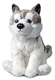 Farbe: grau Stofftier Plüschtier Kuscheltier Husky