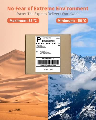 Image of 100 PCS 4x6 Thermal Label Roll - White 4 inchx6 inch Labels Shipping Supplies Labels for Thermal Label Printer - Permanent Adhesive Thermal Shipping Label for Shipping Packages - Water /Oilproof Mailing Labels