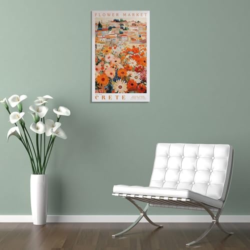 Marché aux fleurs de Crète impression haute définition sur toile