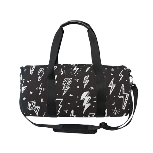 Lightning Bolts Gym Duffle Bag Women Men Sports Fitness Bag Travel Workout Gymnastics Dance2