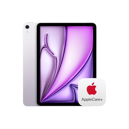 Image of Apple iPad Air 11-inch with M3 chip Built for Apple Intelligence, Liquid Retina Display, 1TB, 12MP Front /Back Camera, Wi-Fi 6E, Touch ID, All-Day Battery Life - Purple with AppleCare+ (2 Years)