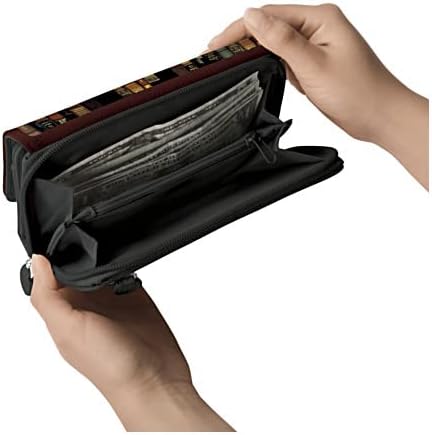 The Bradford Exchange Charles Wysocki Classic Tails Women’s Trifold Wallet, Black Faux Leather Cat Wallet with Frederick the Literate Art