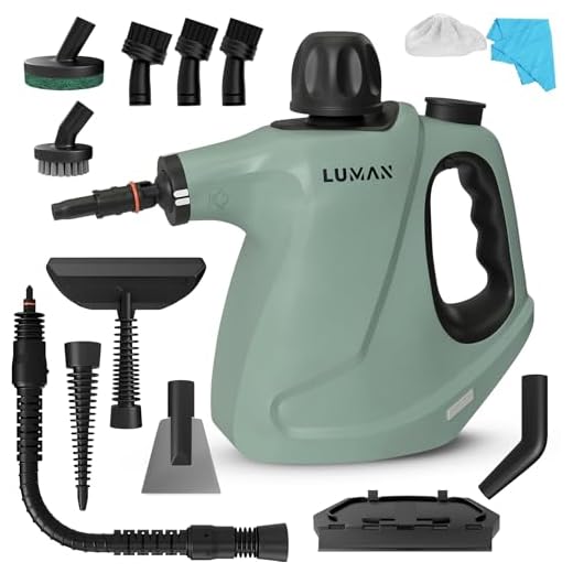 LUMAN 16 in 1 Stoomreiniger C3 - Steam Lock Functie - Handstoomreiniger - Handstomer - Vlekkenreiniger - Tapijtreiniger - Incl. Opbergtas en 16 Opzetstukken - 1050 Watt - 450 ML