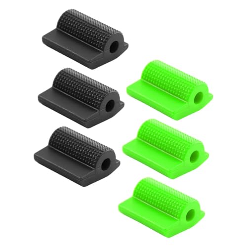 POPETPOP 6 piezas Protector de Palanca de Cambio para Moto Antideslizante de Goma Verdes Negras Funda Protectora para Zapato de Cambio Accesorio Resistente para Motociclistas