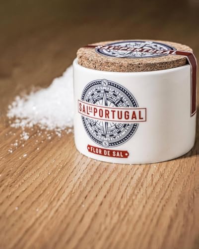 Blumensalz - Portugal Salz - Keramikglas 150 g - Gewonnen aus den Salinen von Figueira da Foz - 100% natürliches Salz - Gourmetprodukt aus portugiesischer Herkunft