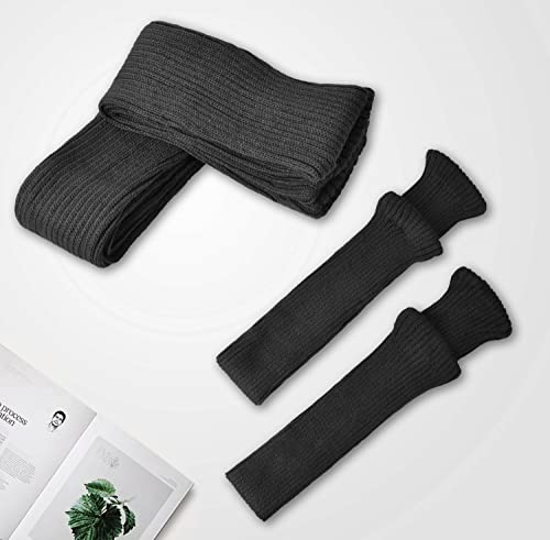 Image of Thigh Highs Leg Warmers for Women Over Knee High Crochet Extra Long Socks