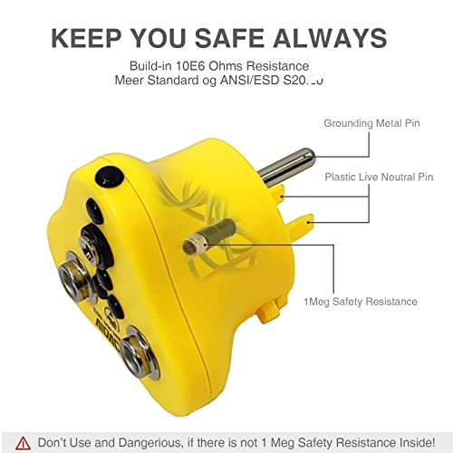 Aidacom 30X12 Inch Esd Rubber Mat, Anti Static Table Floor Pad For Pc Building Electronic Device Repair Solder Assembly Work, W/H Grounding Kit- Antistatic Plug Wrist Strap Wristband Cord Gloves，Blue #TOP7