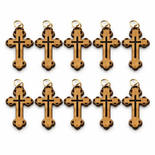 Fournitures fabrication bijoux et chapelet chrétien pendentifs bois