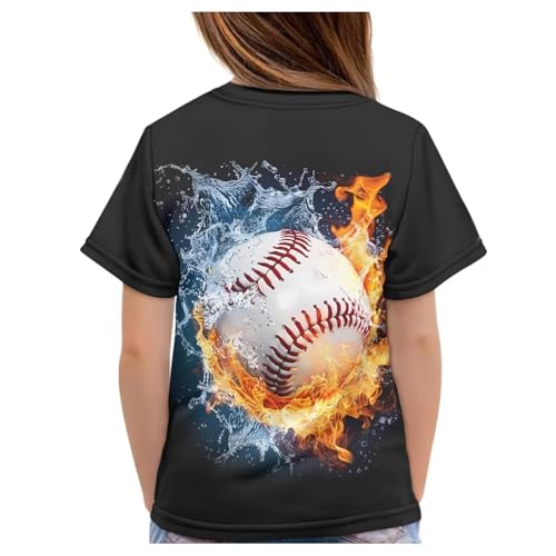 Image of JEOCODY Boys Girls Graphic Tees Funny 3D Printed Short Sleeve T-Shirts 3-16T