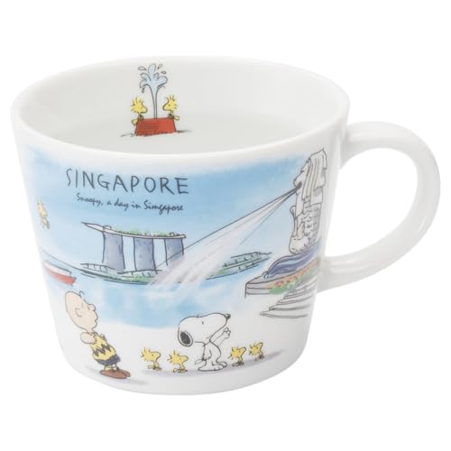 Peanuts 889325 Snoopy World Travel Singapore Mug Cup Diameter Approx. 3.9 x Height 3.1 inches (10 x 8 cm) Capacity: Approx. 11.5 fl oz (340 ml) Microwave and Dishwasher Safe Made in Japan