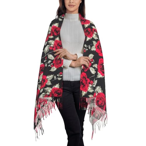LimPac Red Wine Women Fall Winter Spring Scarf Pashmina Shawls Long Fringed Wraps Large Warm Scarves2