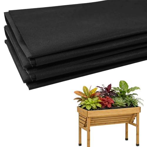XPJBKC Planter Liner Planter Liners for Wooden Planters Large Veg Trough Outdoor Raised Bed Planters Liners Non Woven for Growing Plants Flowers Vegetables (160cm x 210cm)