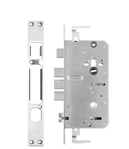 Door Lock Gearbox 6068,7068, 7568 30 * 388 40 * 388 Steel Security Door Lock Body,Mechanical and Fingerprint Accessories Width 75mm(6068 Width 75mm)