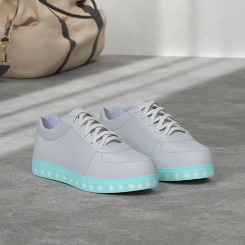 Image of SANYES LED Light Up Shoes for Women Men, Low-Top USB Rechargeable Glowing Sneakers, Luminous Dancing Shoes for Party Sports