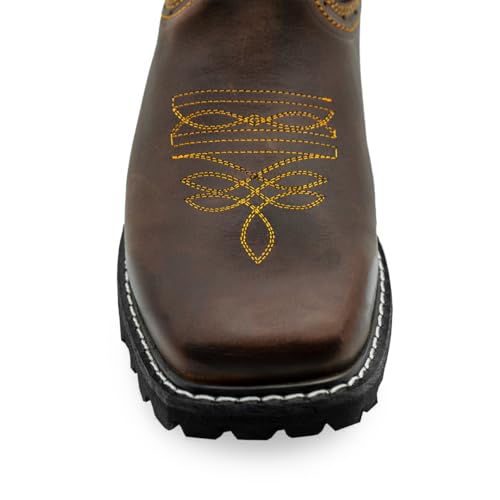 CEBU Men’s Tracker Steel Toe Work Boots – Lightweight, Slip Resistant, Oil Resistant, Genuine Leather4