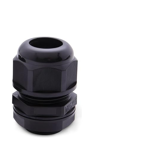 Nylon Cable Glands, IP68 Nylon Cable Gland Connector Multicolor M12-M22 for 3-6.5mm 10 pcs(M16x1.5,Black)