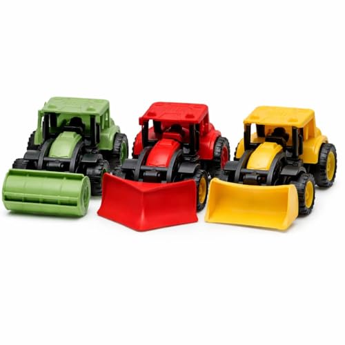 Image of Push & Go Pull Back Truck Toy Set for Kids | Dozer Tractor, Road Roller & Bulldozer | Pull Back Toy Cars | Mini Construction Toy Cars for Boys Age 2-8 Years