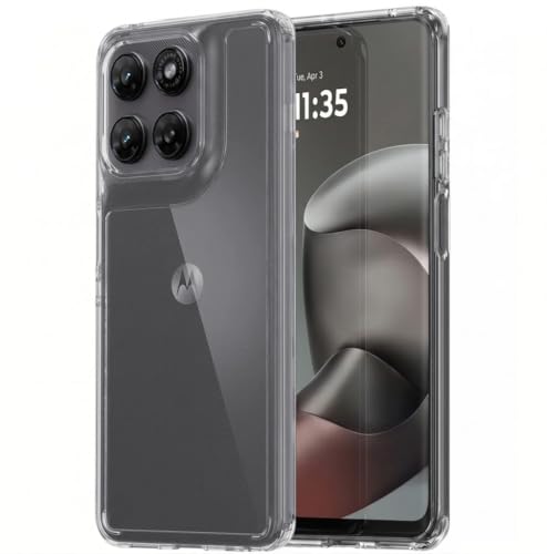 FINON for Moto G37 / Moto G37j �p �P�[�X MO-51G A601MO �J�o�[ �X�}�z�P�[�X �N���A �N���A�P�[�X �n�C�u���b�h�P�[�X �ϏՌ� �V���v�� FIN-CL (�N���A)