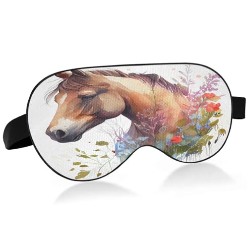 Antifaz para dormir con diseño de caballo antifaz para dormir con correa ajustable suave y ligera con los ojos vendados para hombres mujeres trabajo viajes siestas