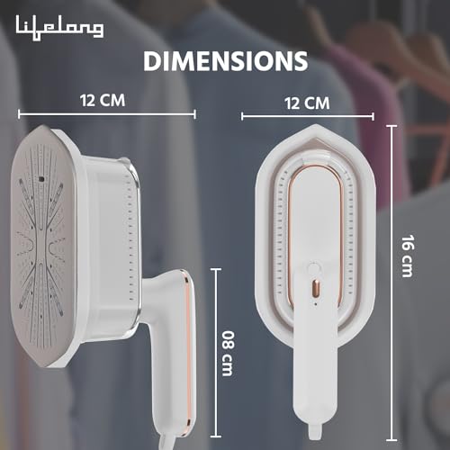 Lifelong-1250-Watt-Mini-Travel-Steam-Iron-Handheld-Portable-Steam-Iron-90-ml-Tank-Capacity-LLGRMS901-White