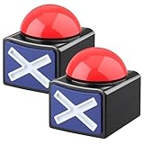 DOXISHRUKY 2Pcs Game Buzzers with Light & Alarm Sound GameShow Button Box Party Contest Prop Toy, Trivia Quiz Got Talent Buzzer for Family Feud Game
