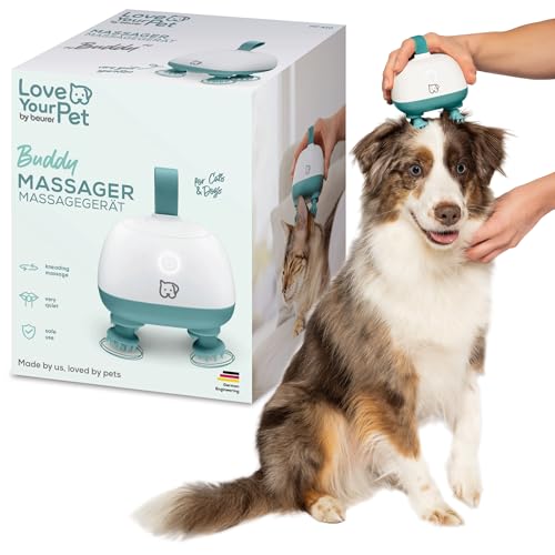 Love Your Pet by beurer Massagegerät Buddy für Hunde und Katzen, entspannende Kopfmassage und Körpermassage für Haustiere, Anti-Stress-Massage,...