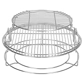 Expander Rack Kit with 5 Piece for Big Green Egg Large, Green Egg Accessories Replacement Parts for 18 Inches Ceramic Kamado Grills, Multi-Function 304 Stainless Steel with Removable Cooking System