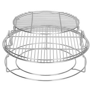 Expander Rack Kit with 5 Piece for Big Green Egg Large, Green Egg Accessories Replacement Parts for 18 Inches Ceramic Kamado Grills, Multi-Function 304 Stainless Steel with Removable Cooking System