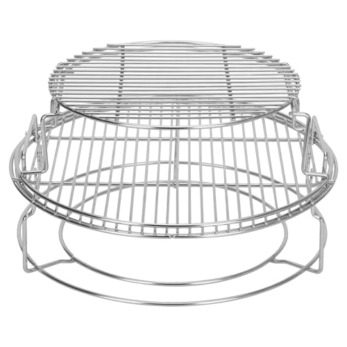 Expander Rack Kit with 5 Piece for Big Green Egg Large, Green Egg Accessories Replacement Parts for 18 Inches Ceramic Kamado Grills, Multi-Function 304 Stainless Steel with Removable Cooking System